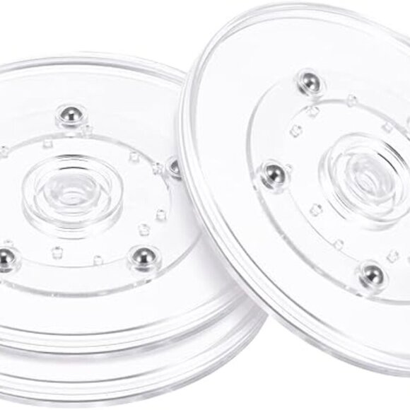 5 inch Clear Rotating Swivel Stand Lazy Susan Turntable Display - Picture 5 of 6